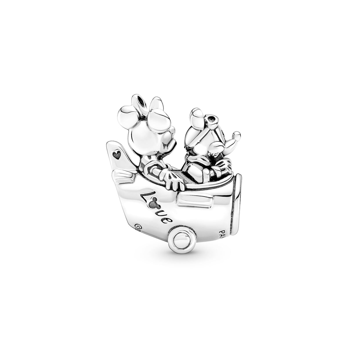Charm – Sterling Silver – Disney Mickey Mouse & Minnie Mouse Airplane