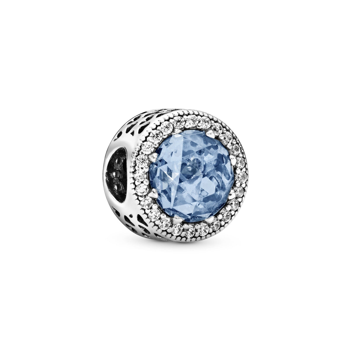Charm – Sterling Silver – Sparkling Sky Blue