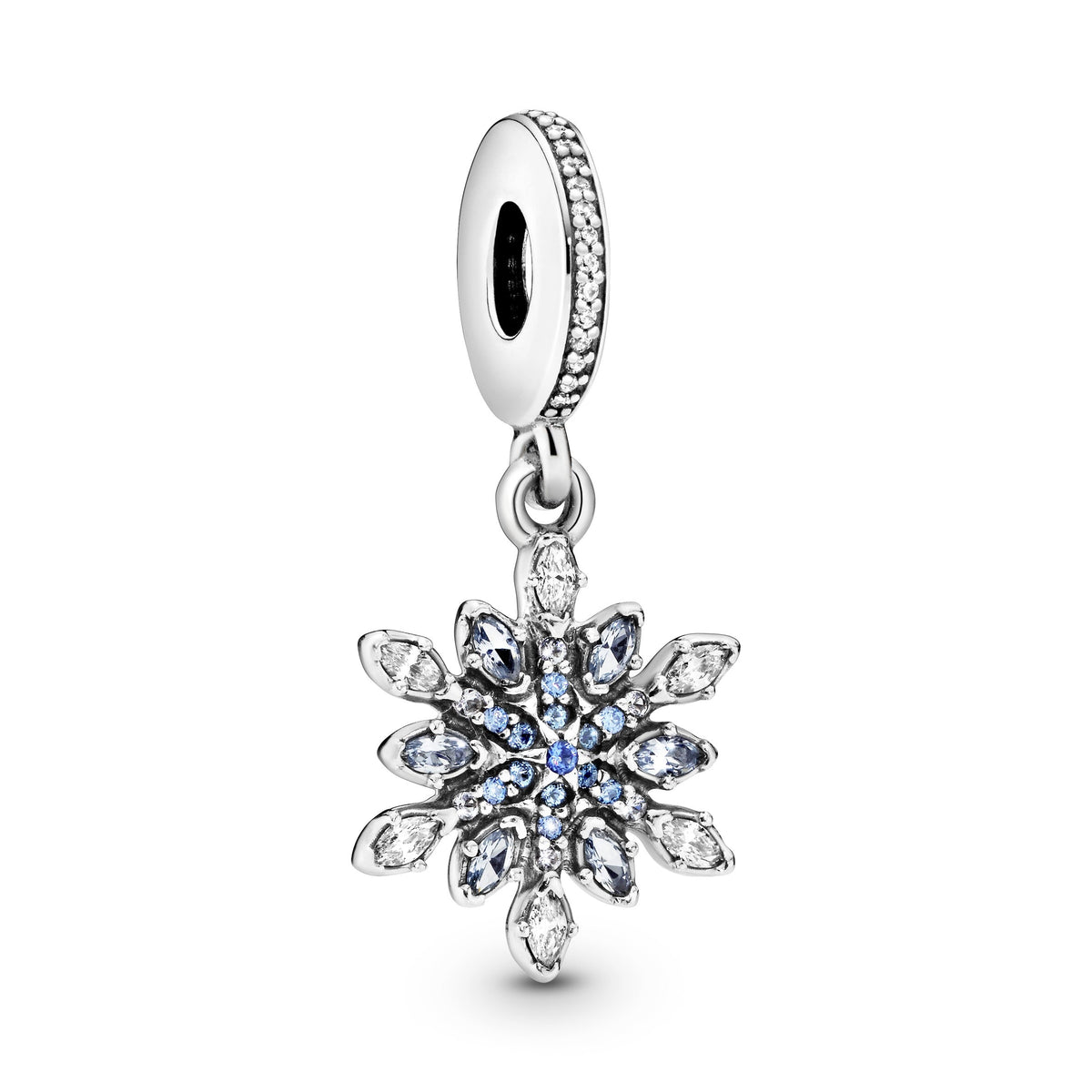 Dangle Charm – Sterling Silver – Shimmering Snowflake