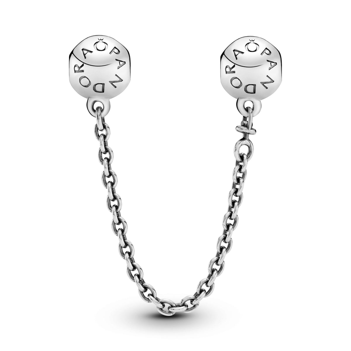 Safety Chain Charm – Sterling Silver – Pandora Logo