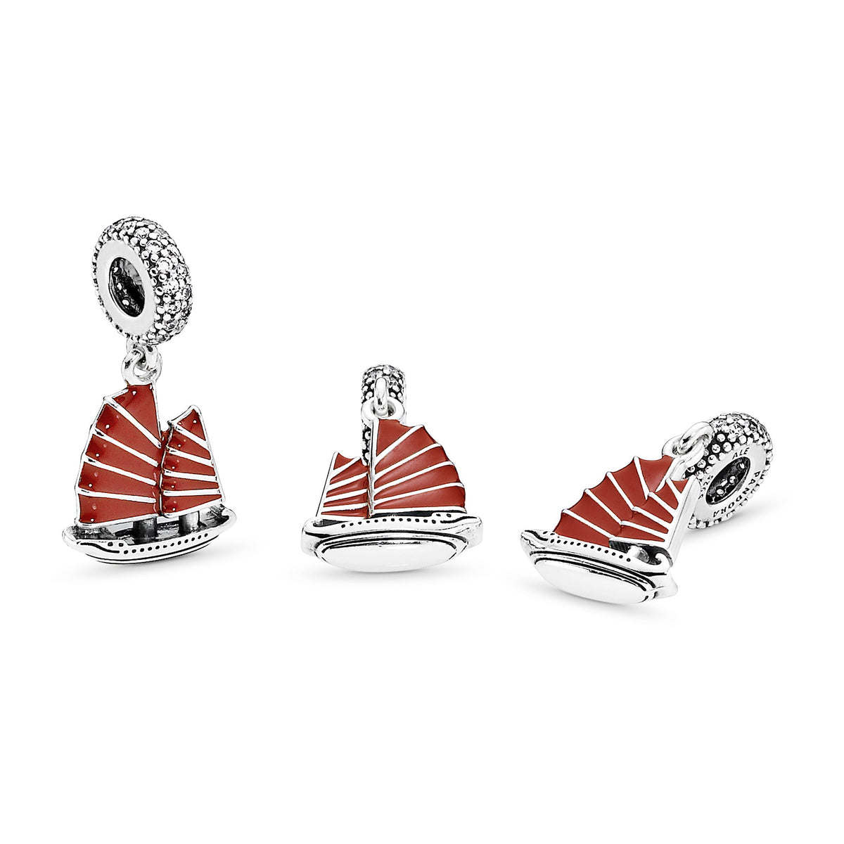 Dangle Charm – Sterling Silver – Chinese Junk Ship