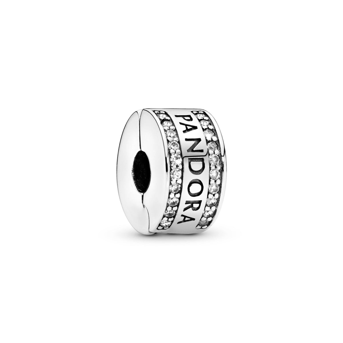 Clip Charm – Sterling Silver – Pandora Logo