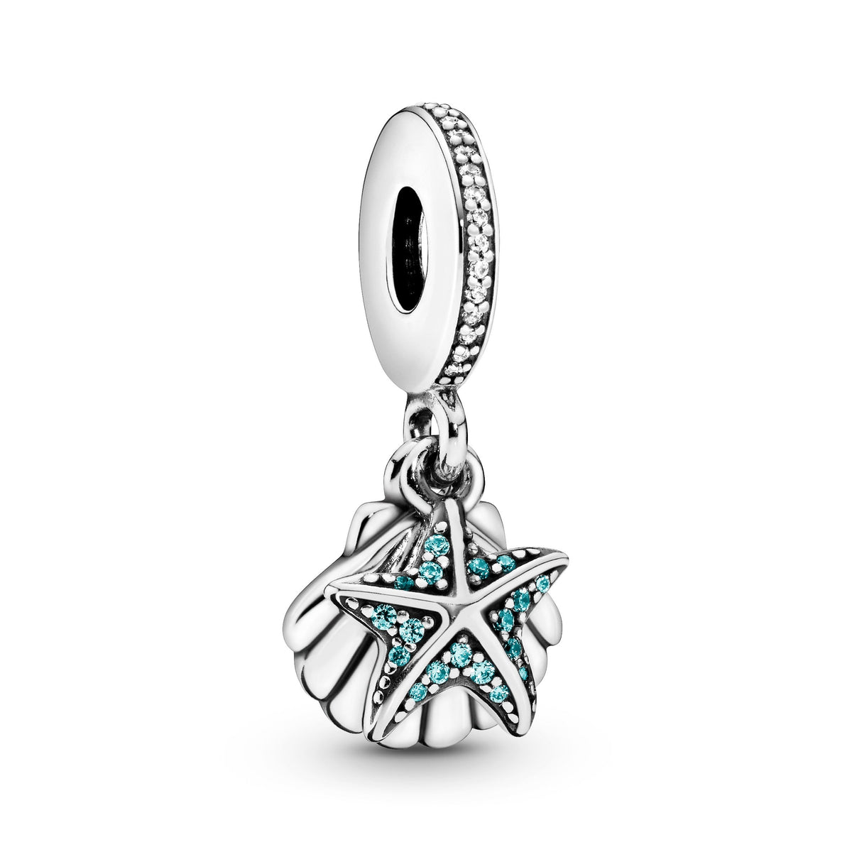 Dangle Charm – Sterling Silver – Starfish & Sea Shell