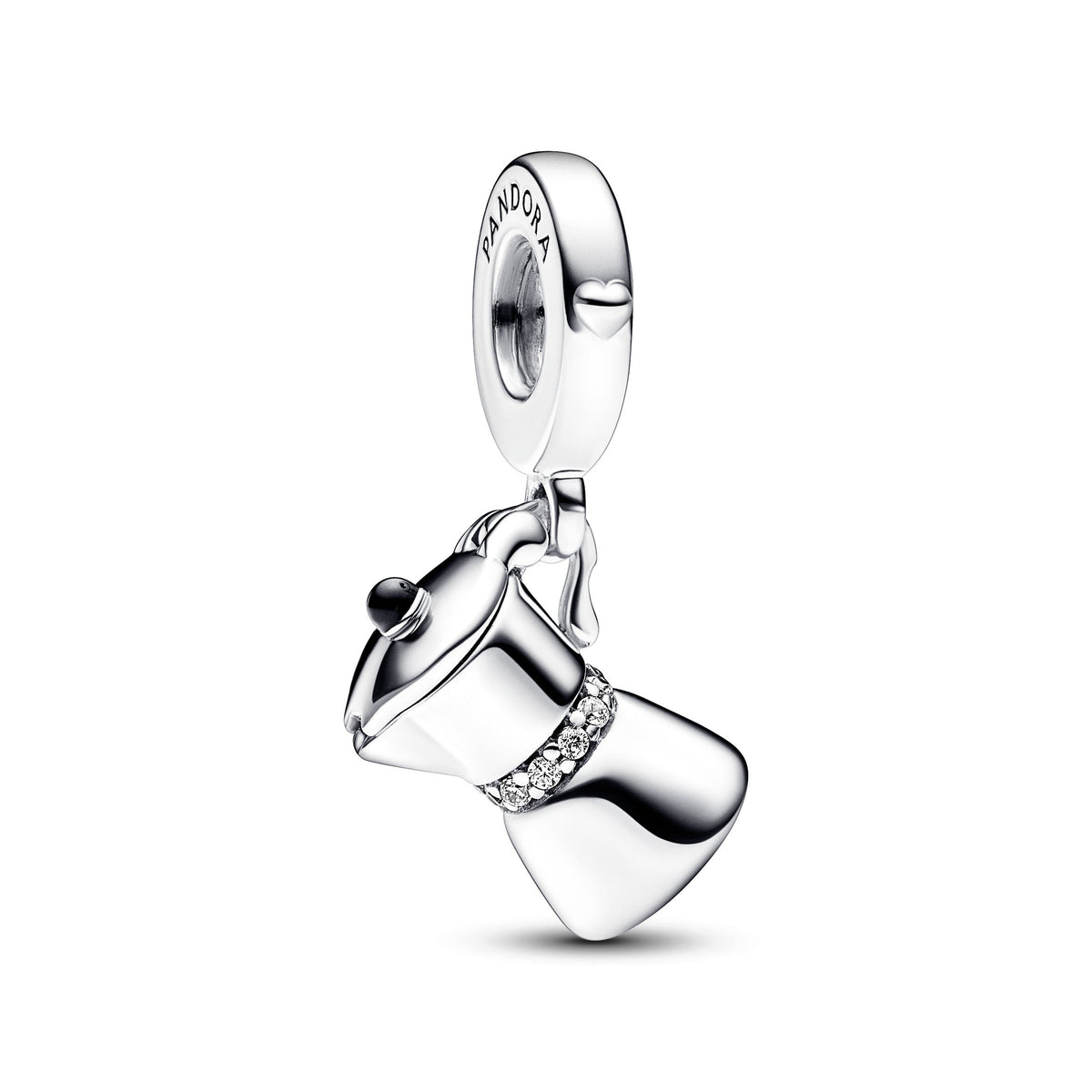 Dangle Charm – Sterling Silver – Moka Pot