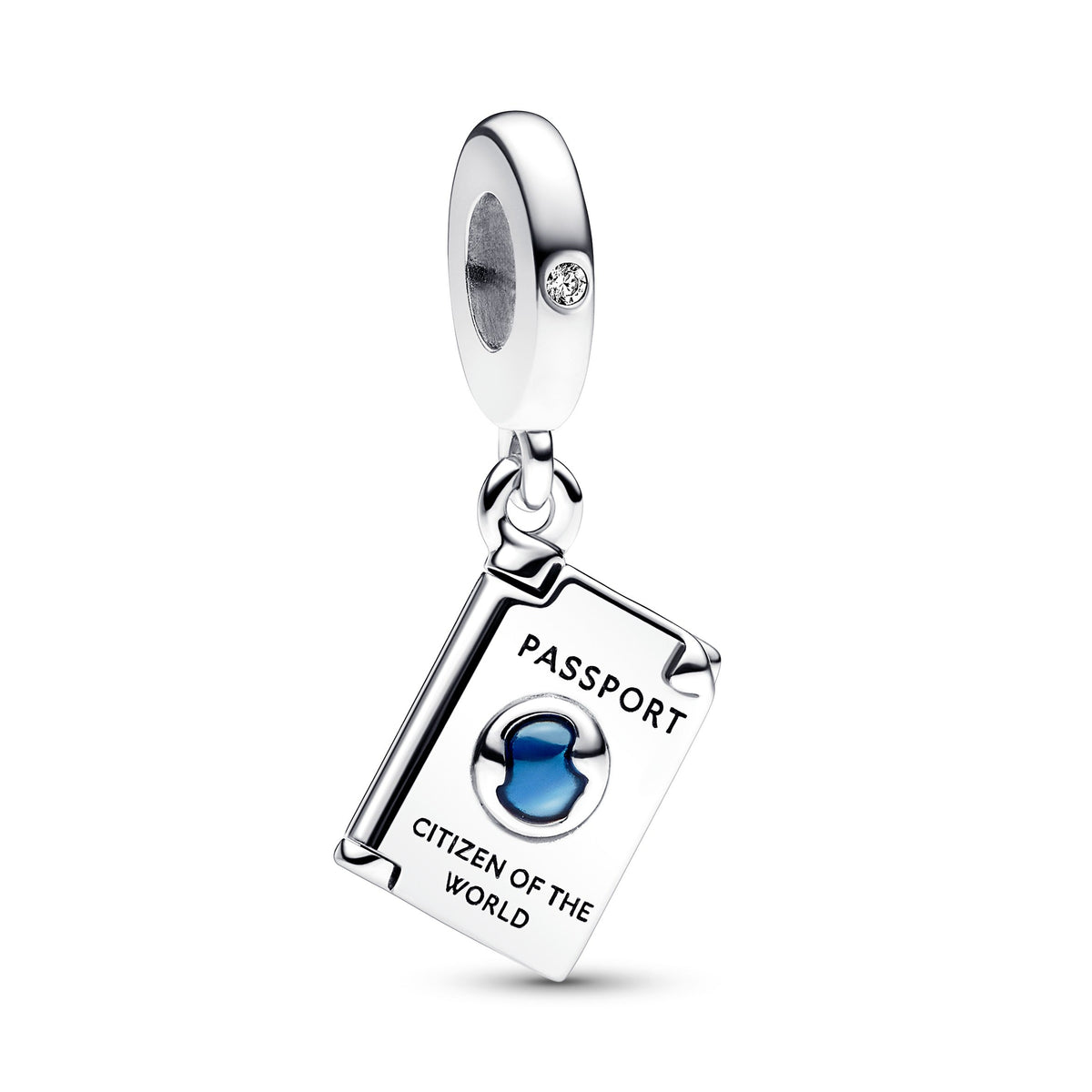 Dangle Charm – Sterling Silver – Openable Passport