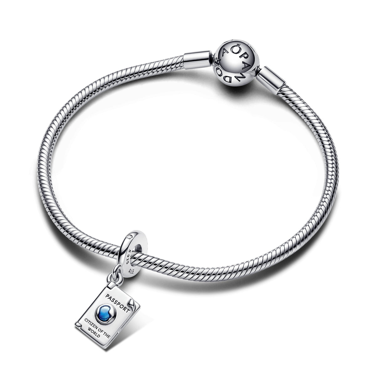 Dangle Charm – Sterling Silver – Openable Passport