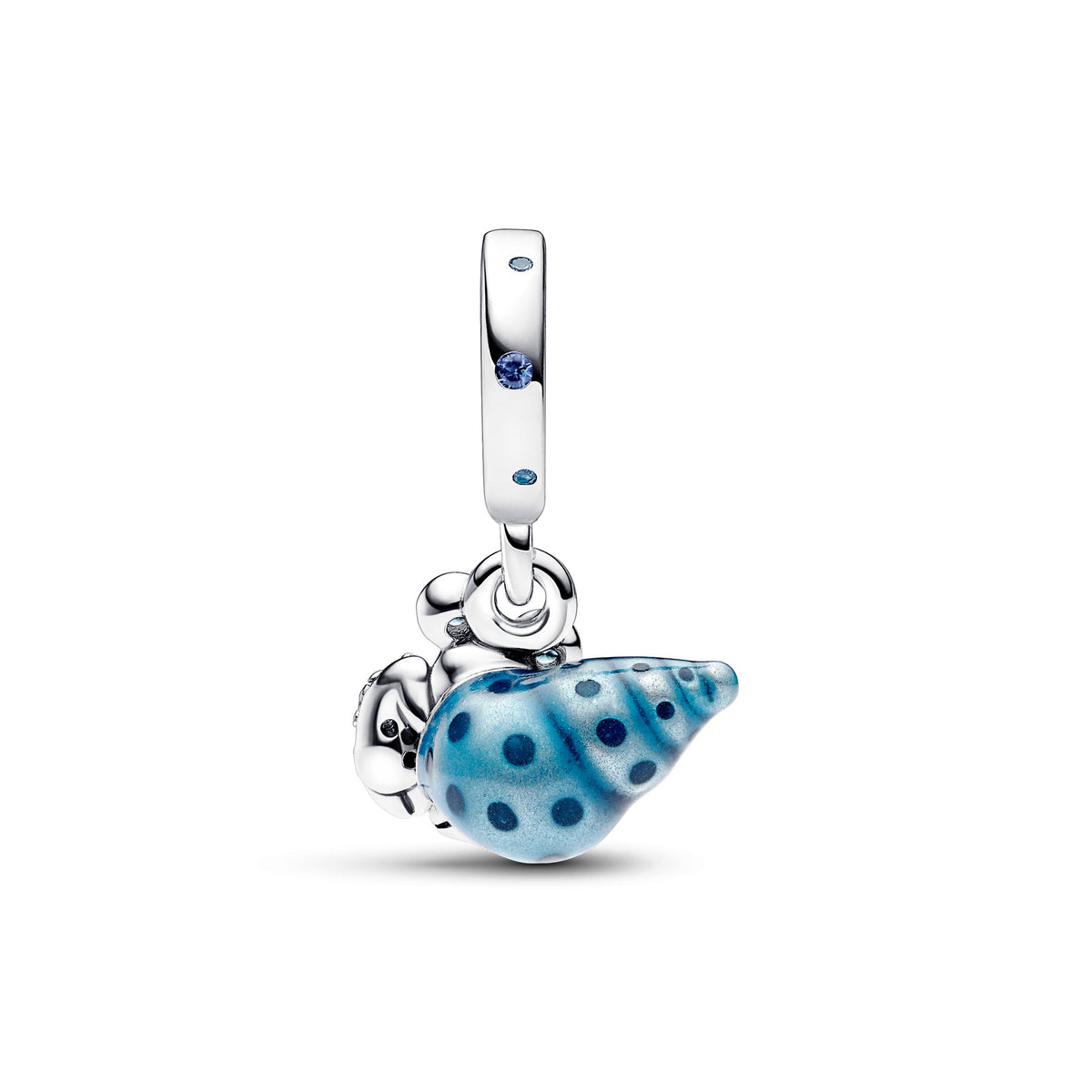 Dangle Charm – Sterling Silver – Glow-in-the-dark Hermit Crab