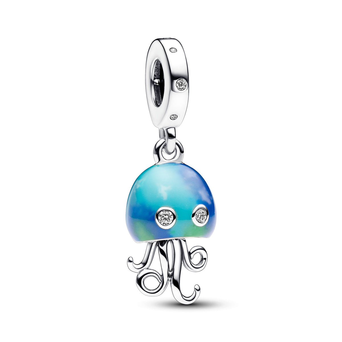 Dangle Charm – Sterling Silver – Colour-changing Jellyfish