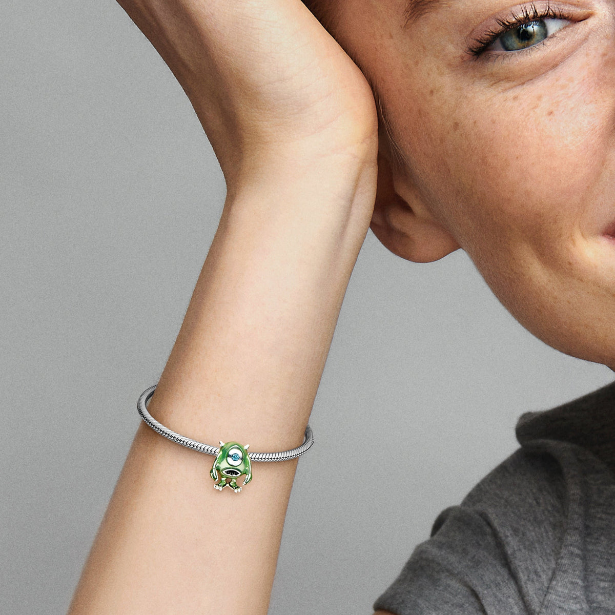 Charm – Sterling Silver – Disney Pixar Mike Wazowski