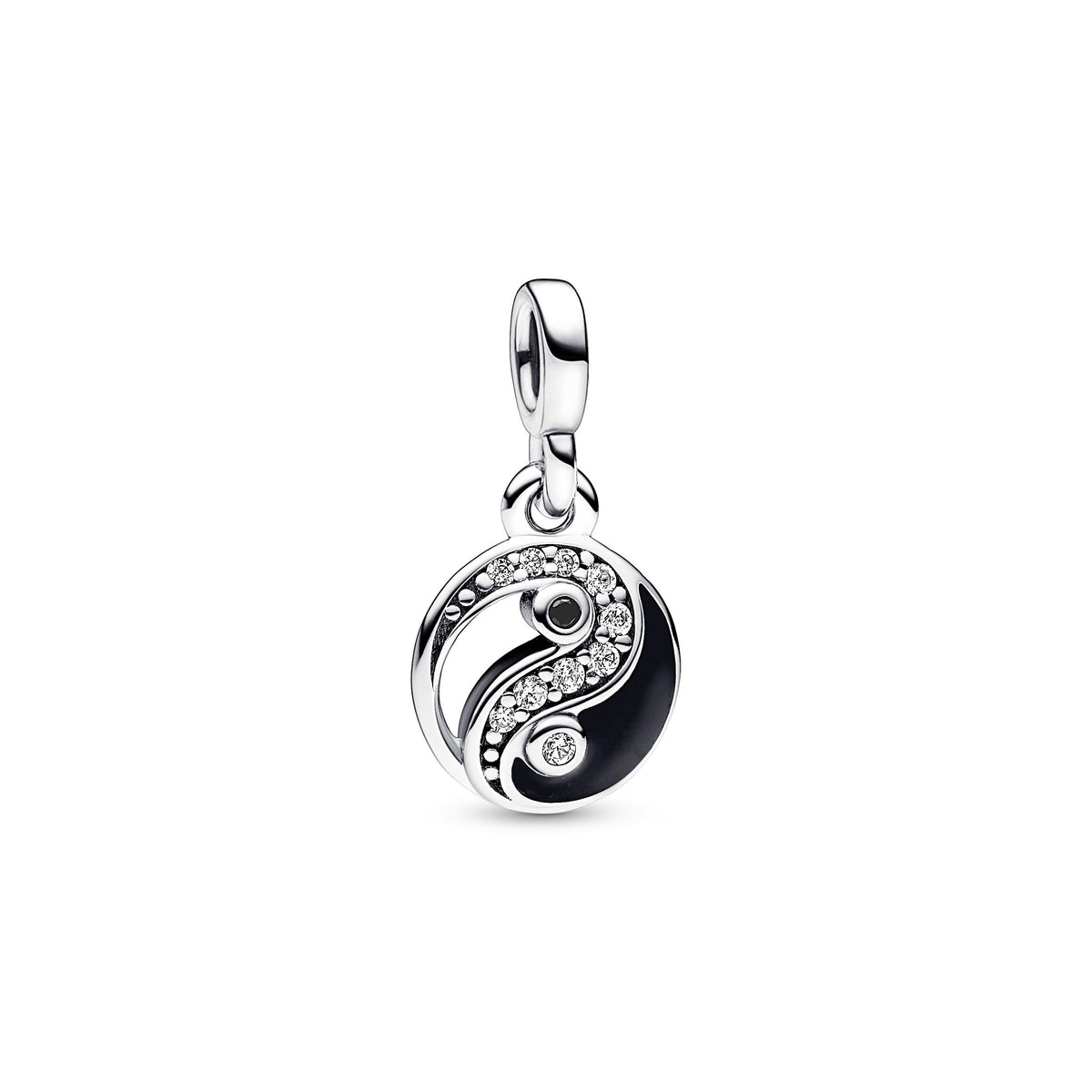 Charm – Sterling Silver – Pandora ME Sparkling Yin & Yang Mini Dangle