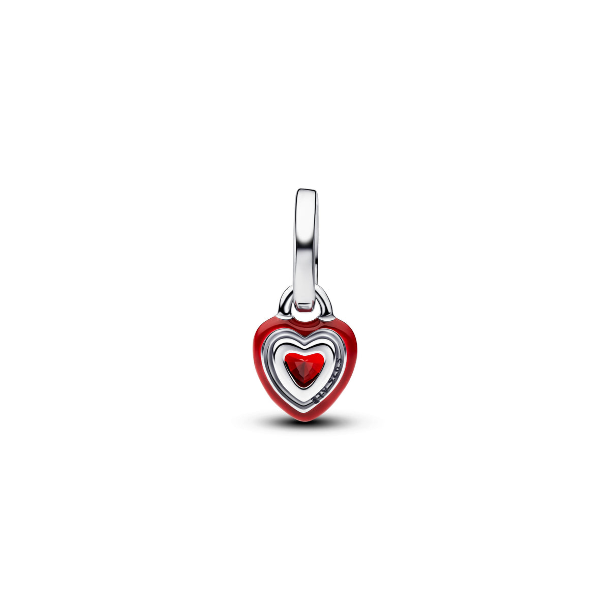 Dangle Charm – Sterling Silver – Red Chakra Heart Mini