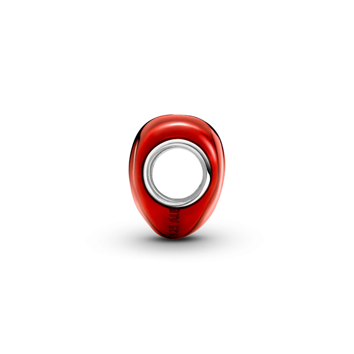Charm – Sterling Silver – Metallic Red Heart