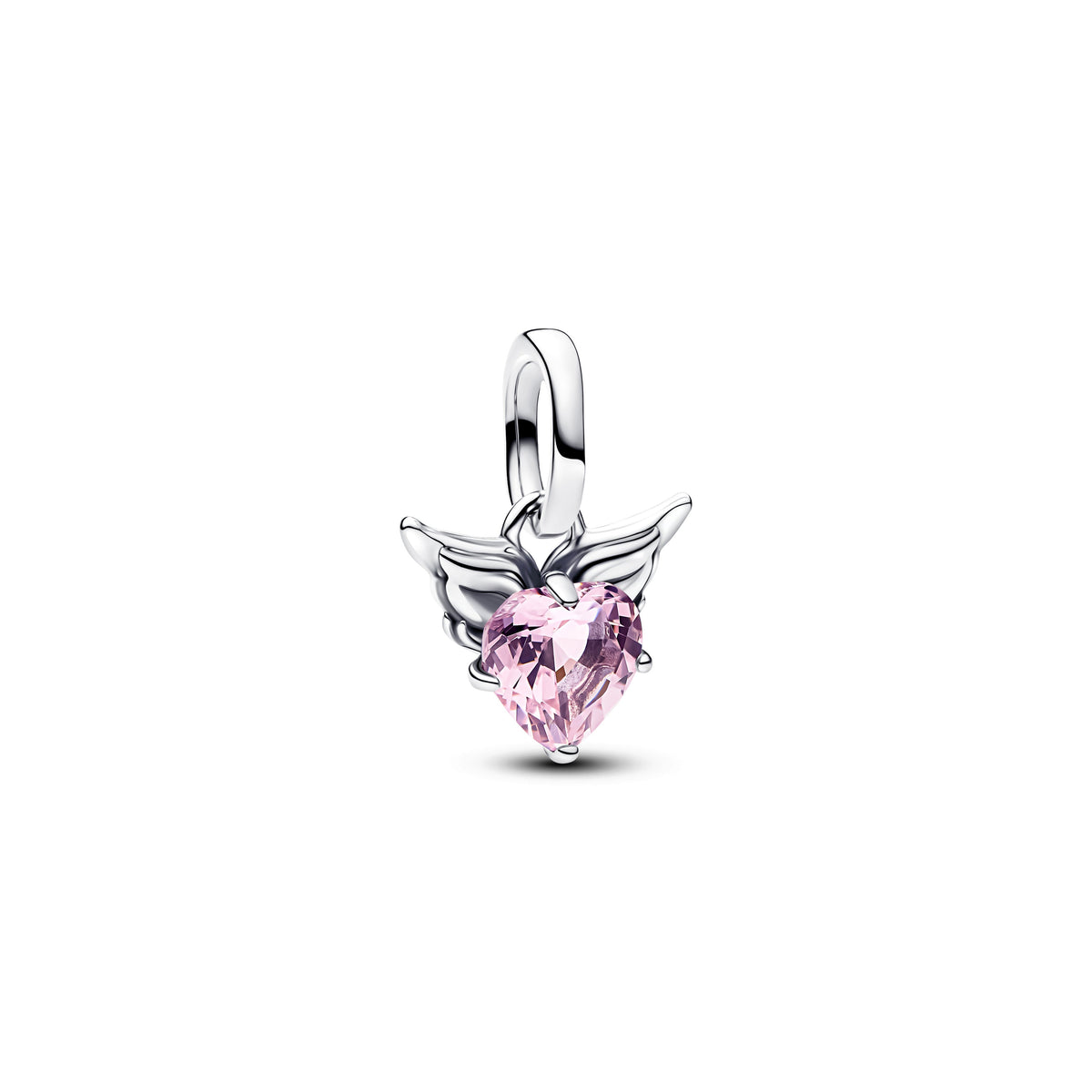 Dangle Charm – Sterling Silver – Winged Heart Mini