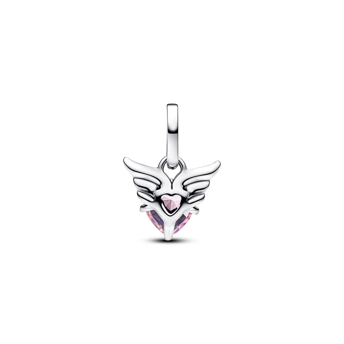 Dangle Charm – Sterling Silver – Winged Heart Mini