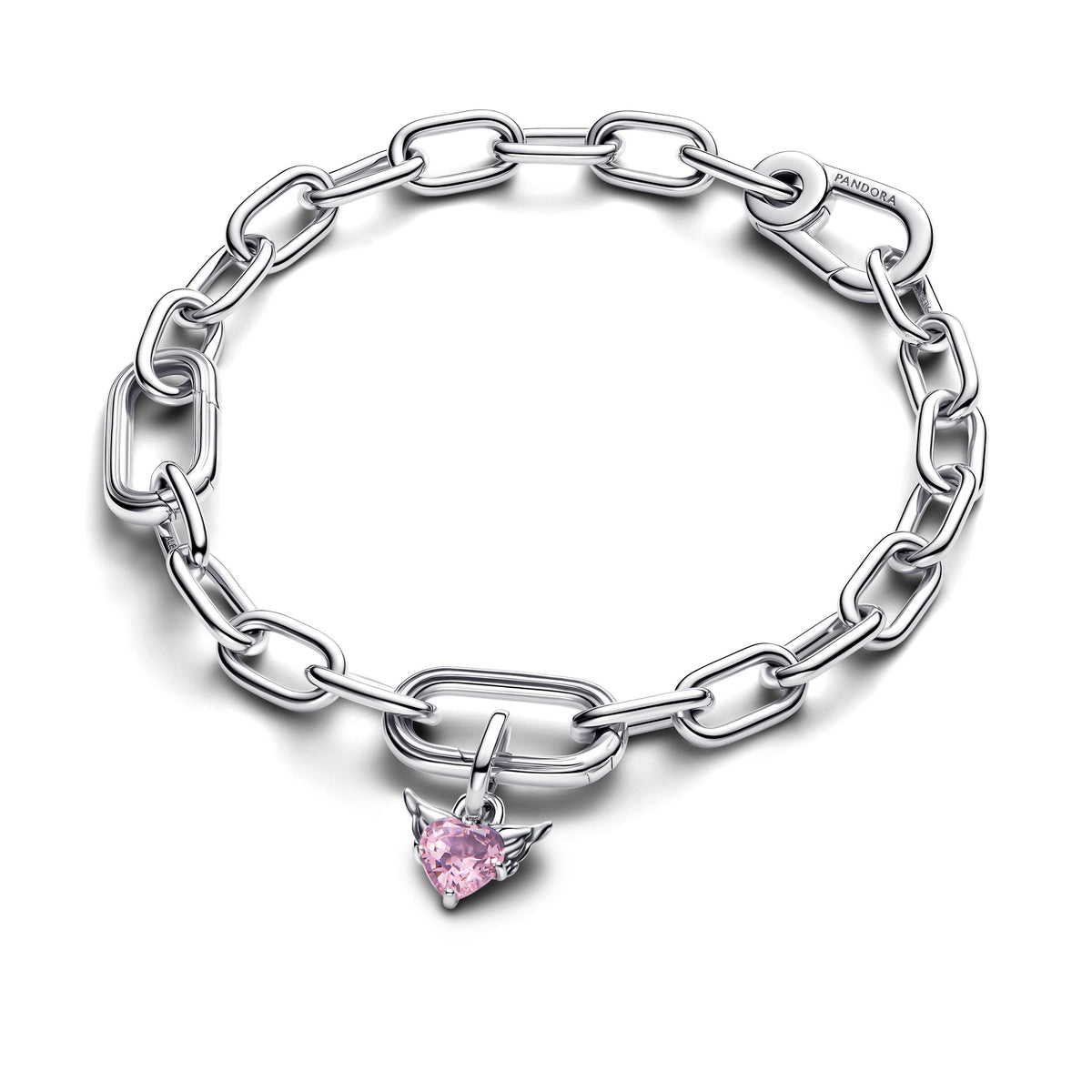 Dangle Charm – Sterling Silver – Winged Heart Mini