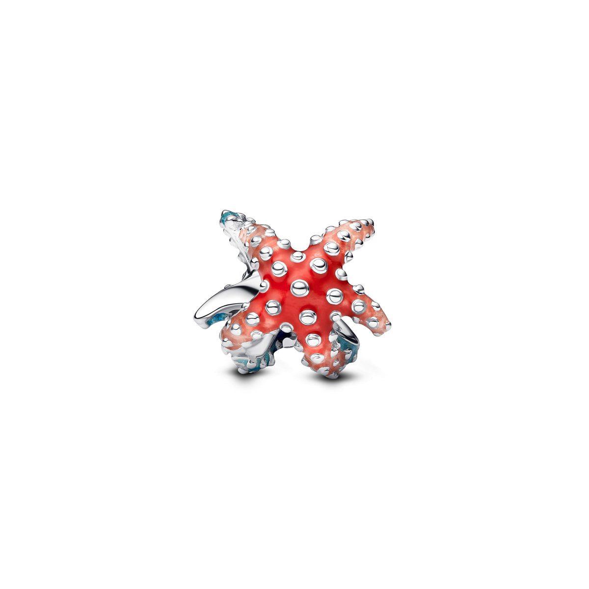 Mini Charm – Sterling Silver – Colorful Starfish