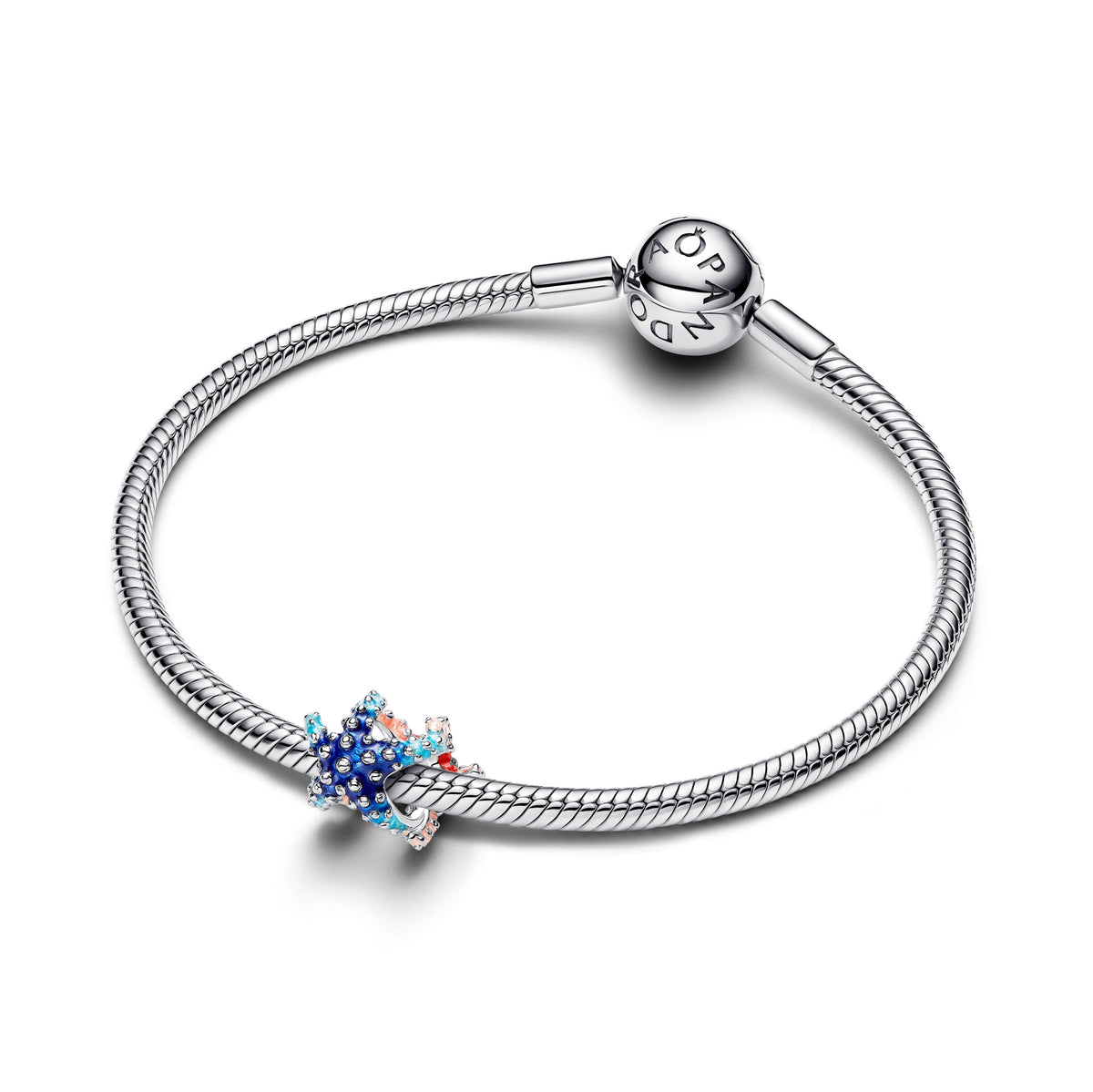 Mini Charm – Sterling Silver – Colorful Starfish