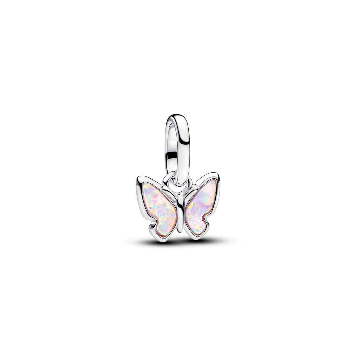 Dangle Charm – Sterling Silver – Pink Butterfly Mini