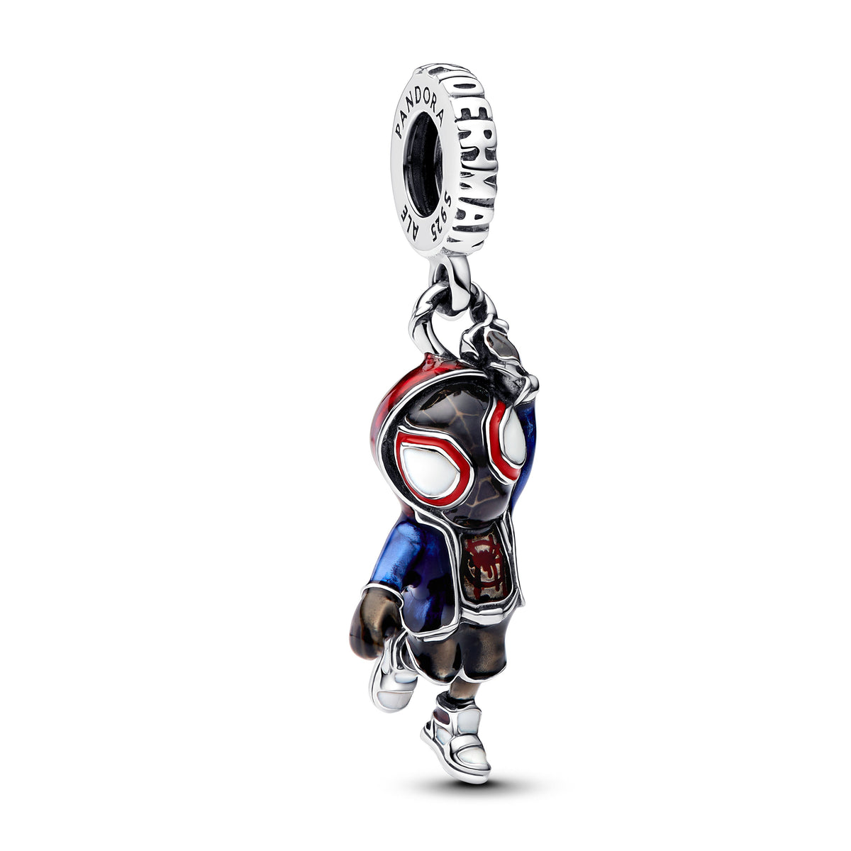 Dangle Charm – Sterling Silver – Marvel's Spider-Man Miles Morales