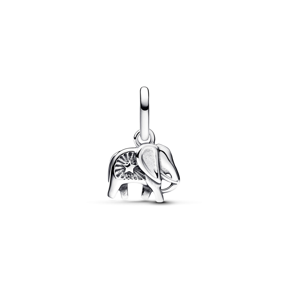 Dangle Charm – Sterling Silver – Turquoise-colored Elephant Mini