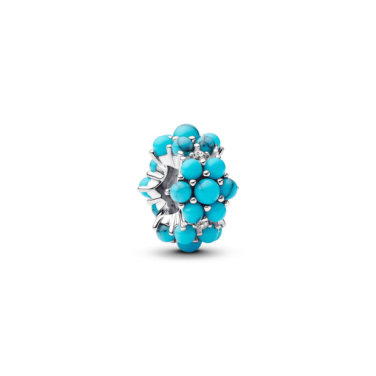 Charm – Sterling Silver – Turquoise-colored Ocean