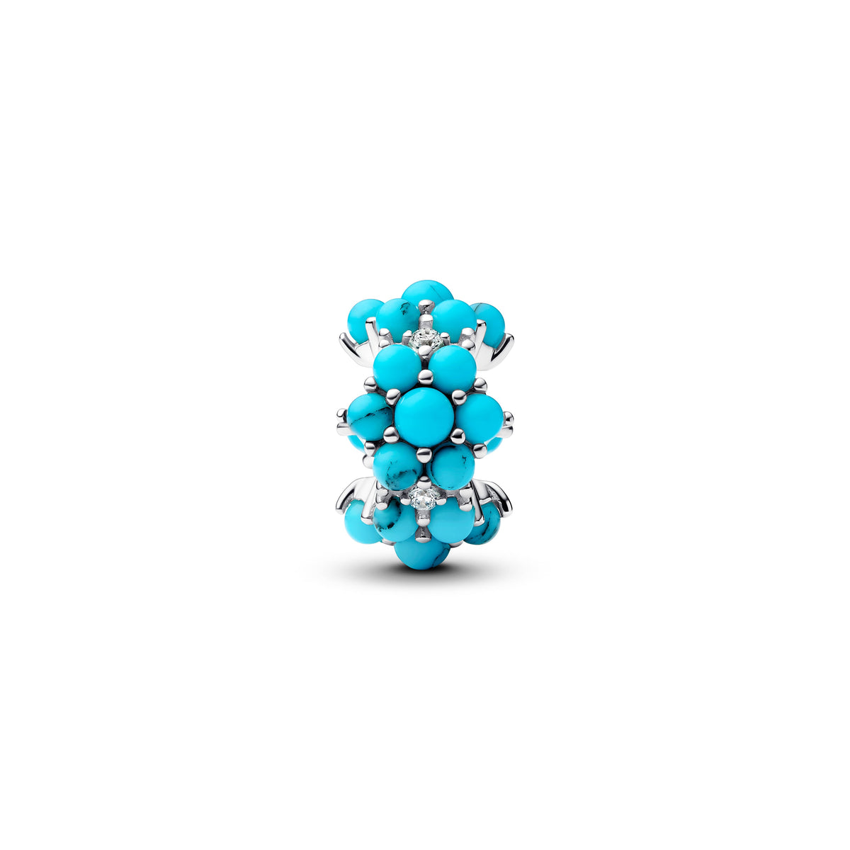 Charm – Sterling Silver – Turquoise-colored Ocean