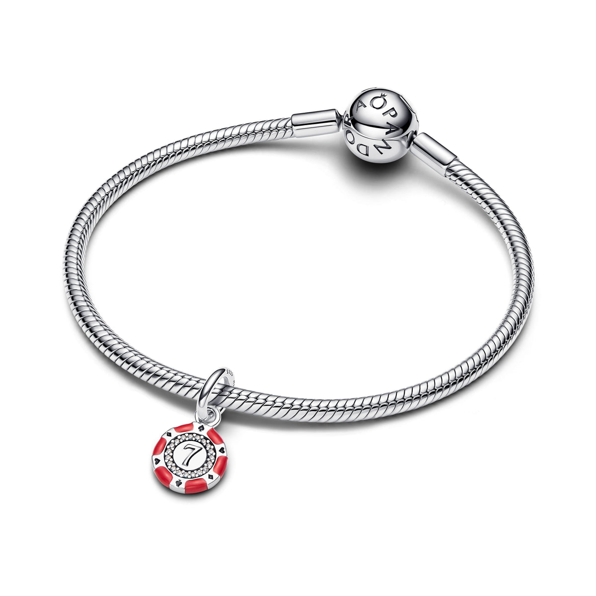 Dangle Charm – Sterling Silver – Lucky Chip