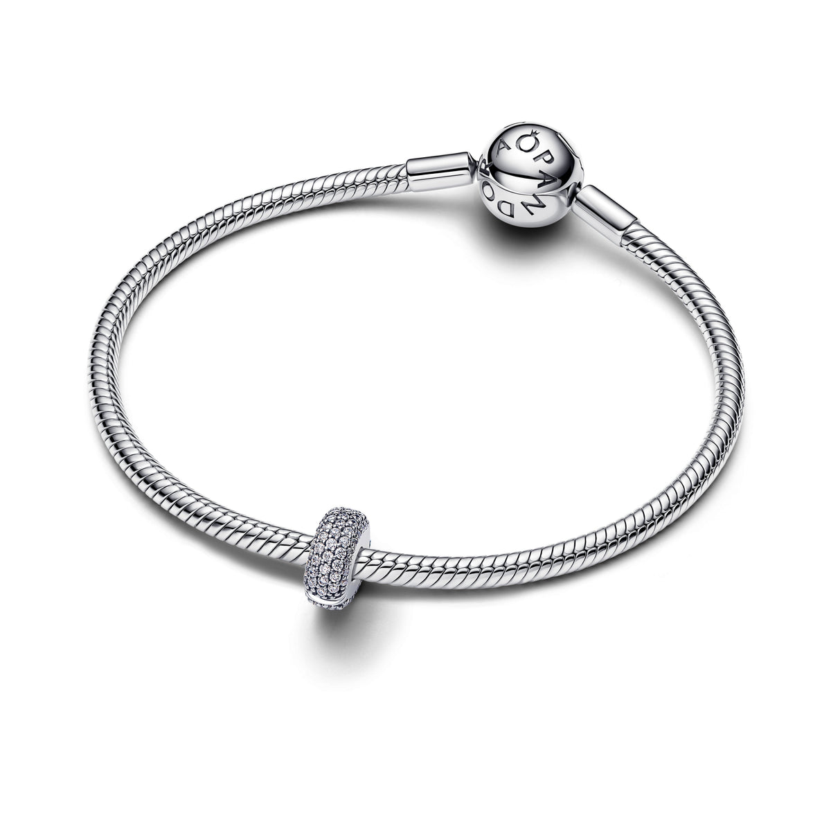 Clip Charm – Sterling Silver – Pavé