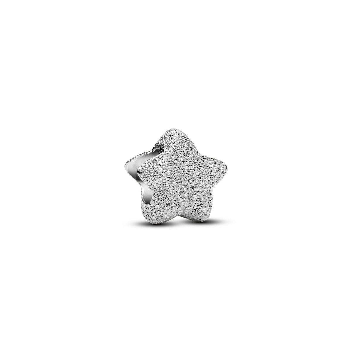 Mini Charm – Sterling Silver – Textured Star