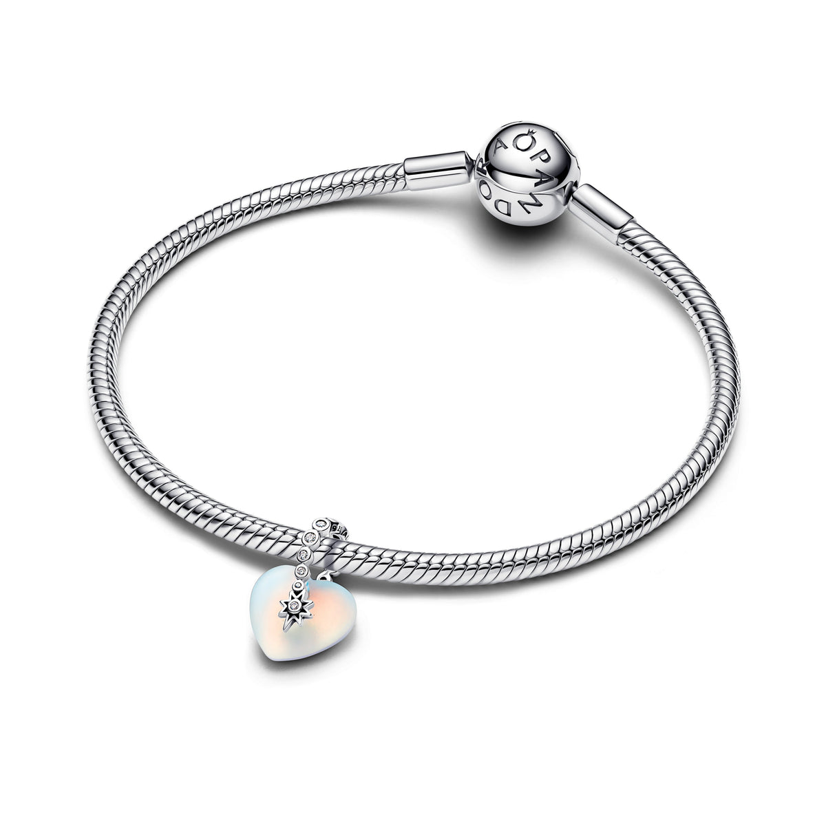 Dangle Charm – Sterling Silver – Shooting Star & Heart
