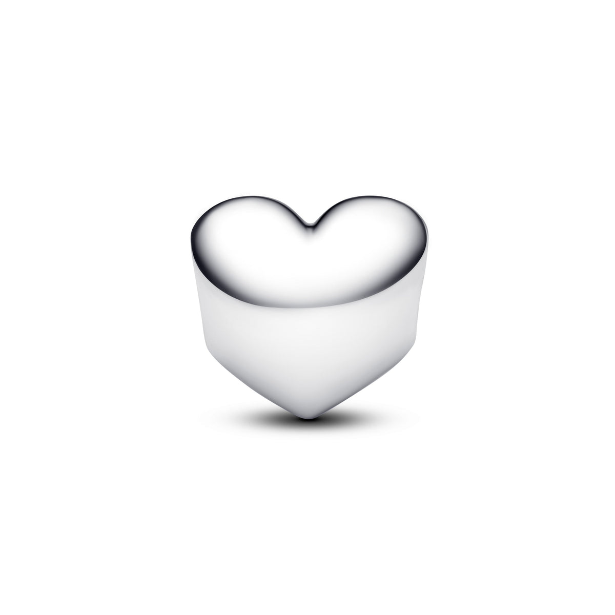 Charm – Sterling Silver – Engravable Red Stone Heart