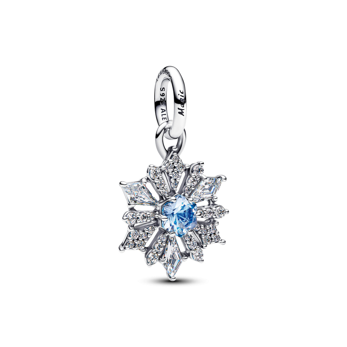 Dangle Charm – Sterling Silver – Disney Frozen Queen Elsa Snowflake