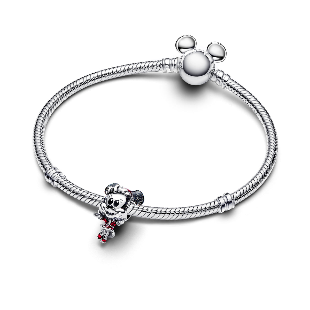 Charm – Sterling Silver – Disney Minnie Mouse Holiday