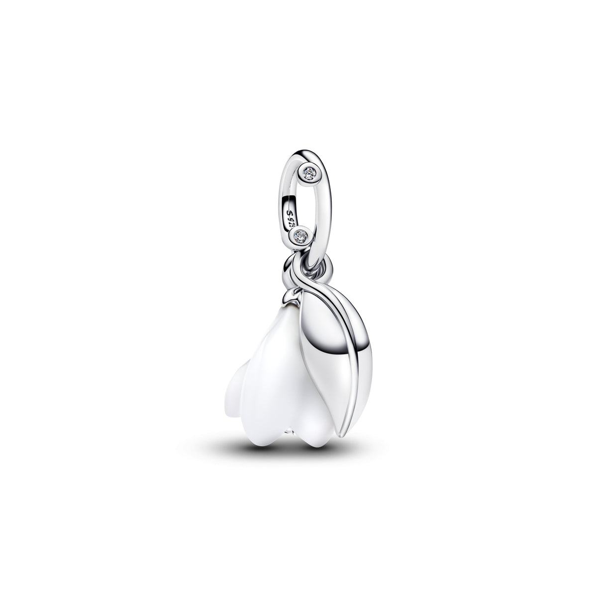 Dangle Charm – Sterling Silver – Snowdrop Flower