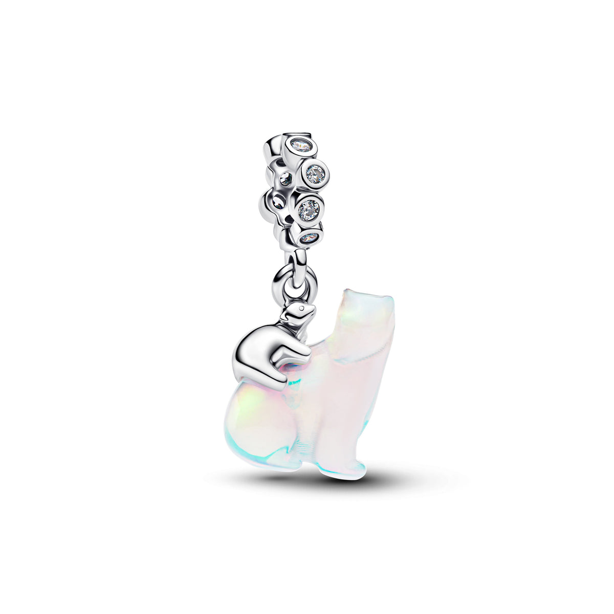 Dangle Charm – Sterling Silver – Polar Bear Mother & Cub