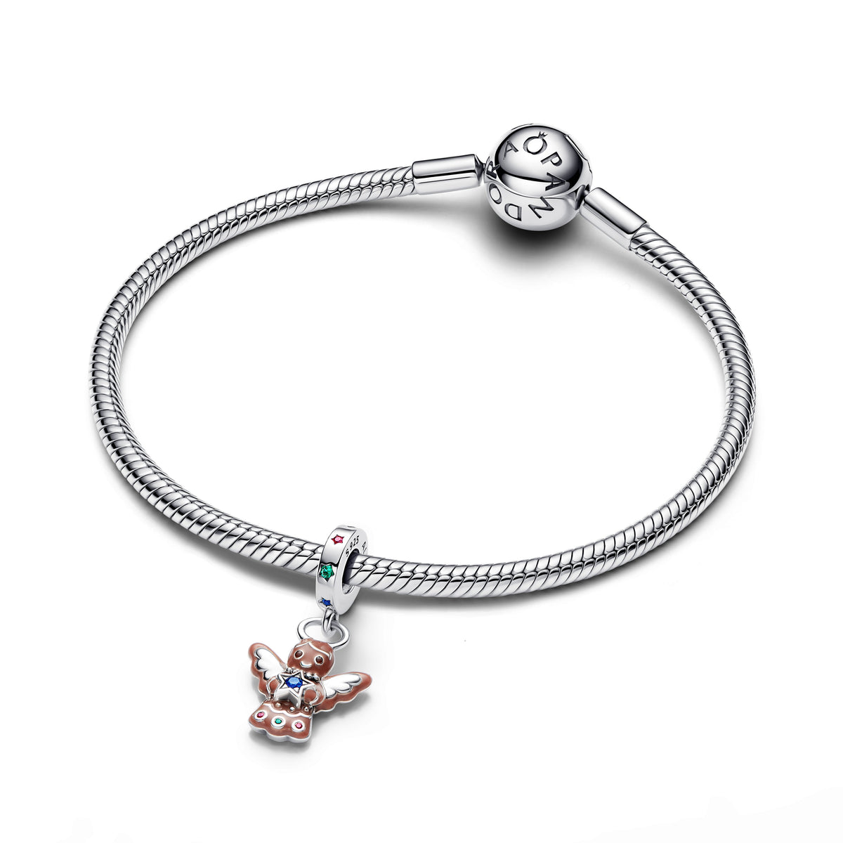 Dangle Charm – Sterling Silver – Gingerbread Angel