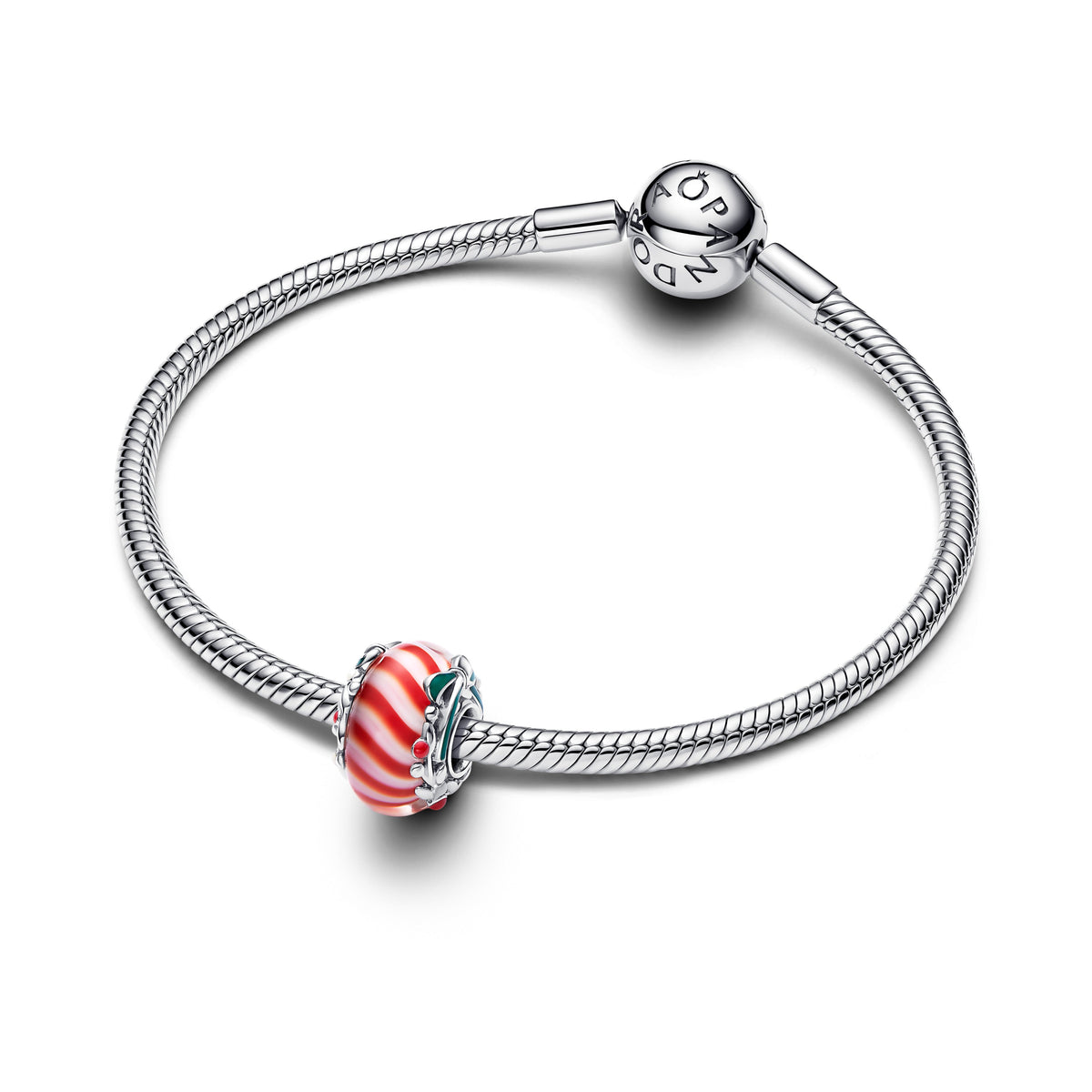 Charm – Sterling Silver – Candy Murano Glass