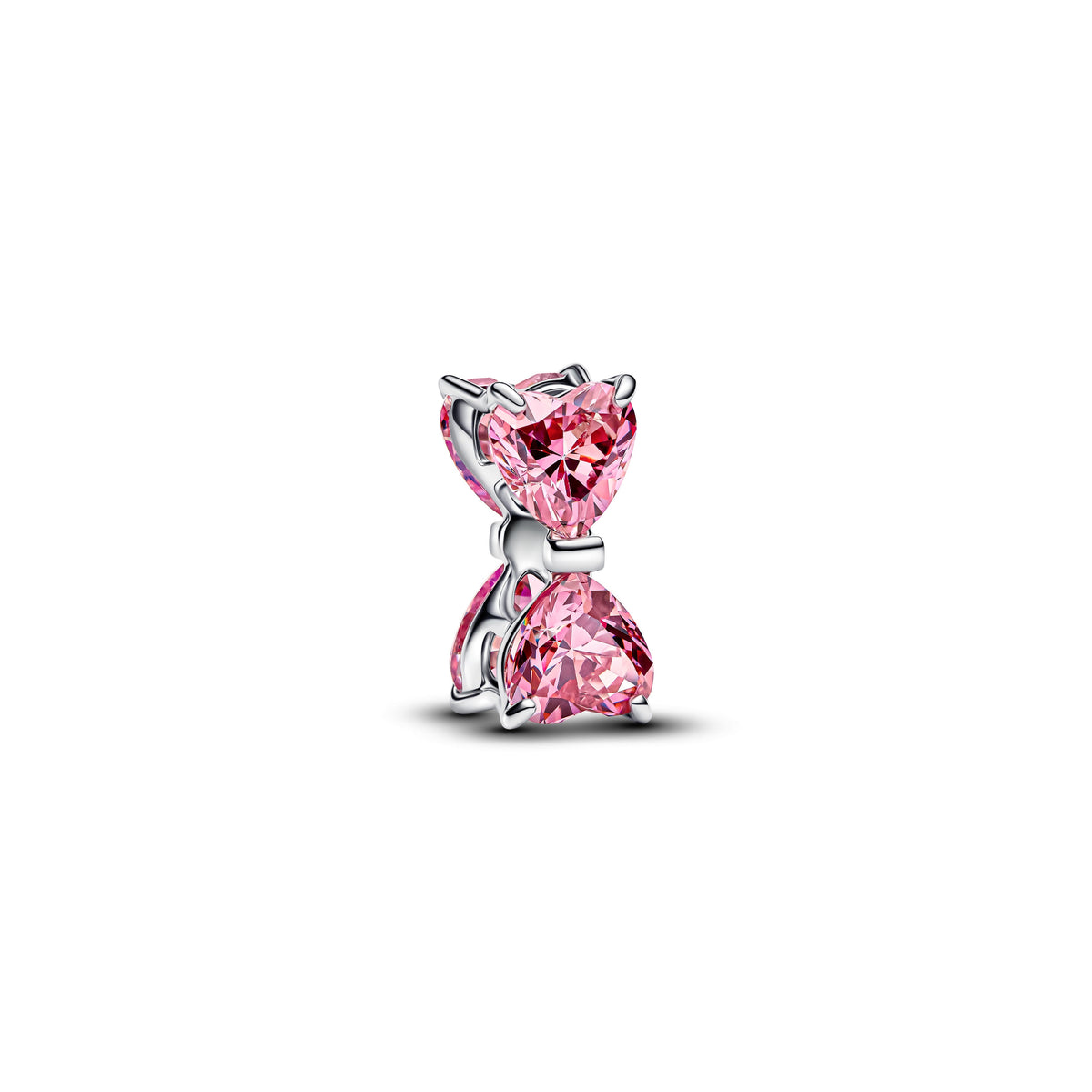 Charm – Sterling Silver – Pink Bow