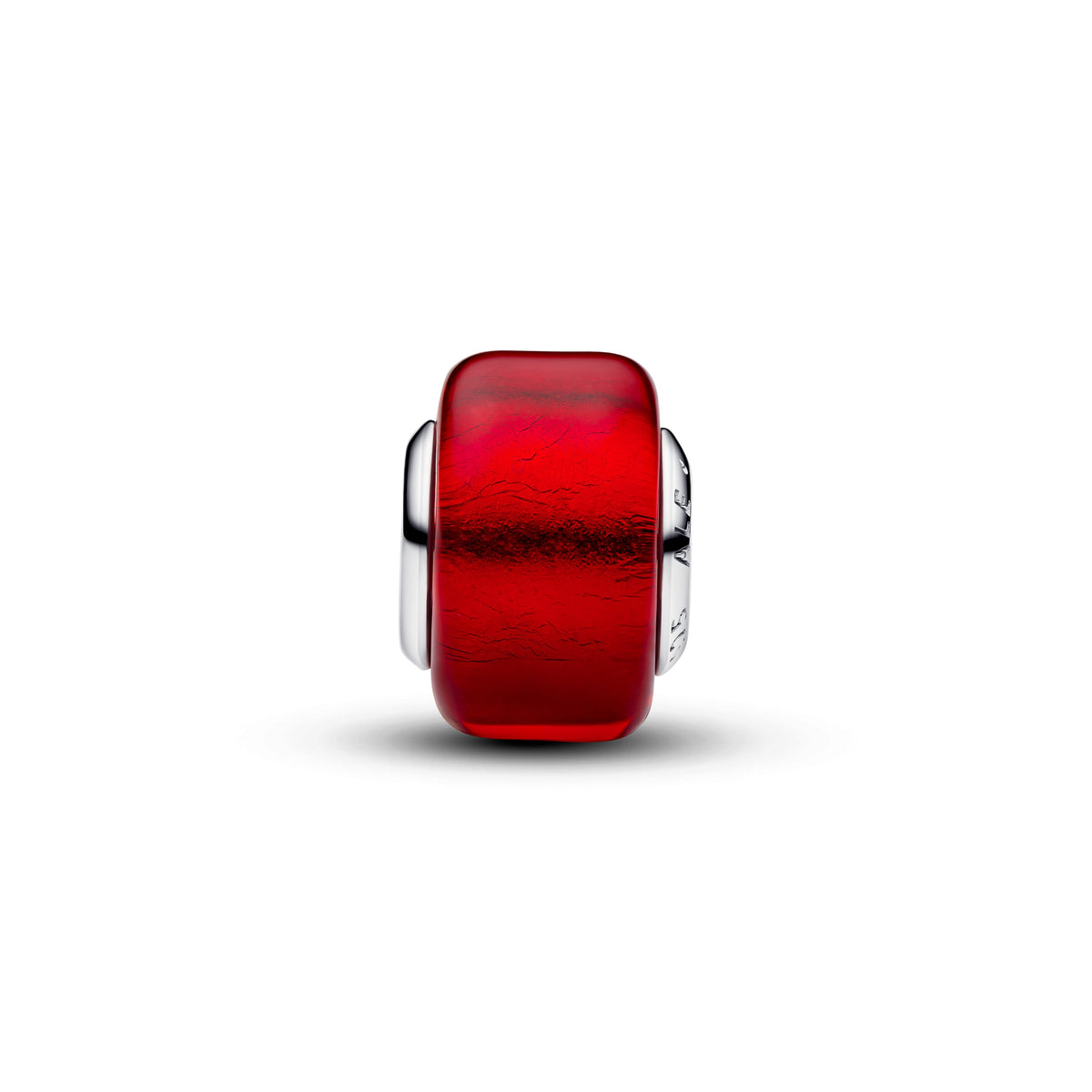 Charm – Sterling Silver – Red Murano Glass