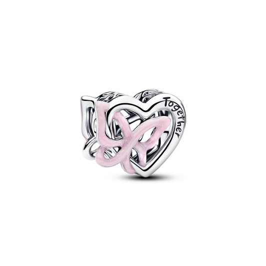 Charm – Sterling Silver – Entwined Heart & Butterfly