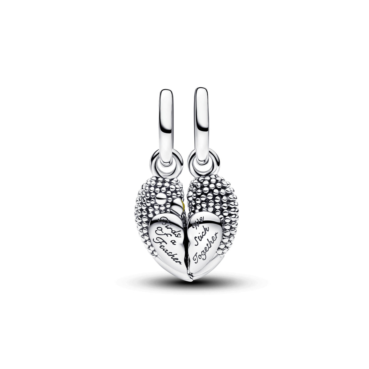 Dangle Charm – Sterling Silver – Love Birds Splittable