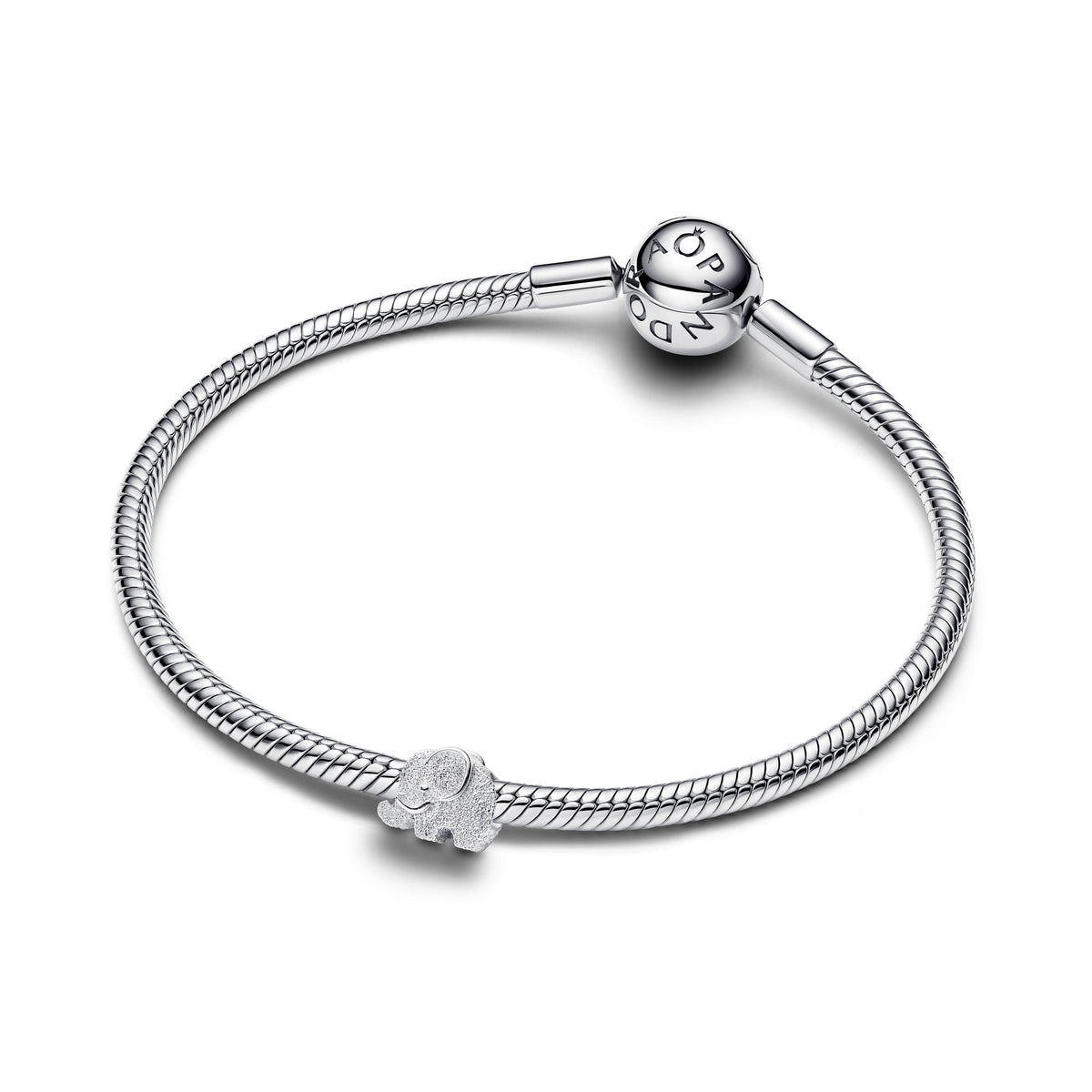 Mini Charm – Sterling Silver – Textured Elephant