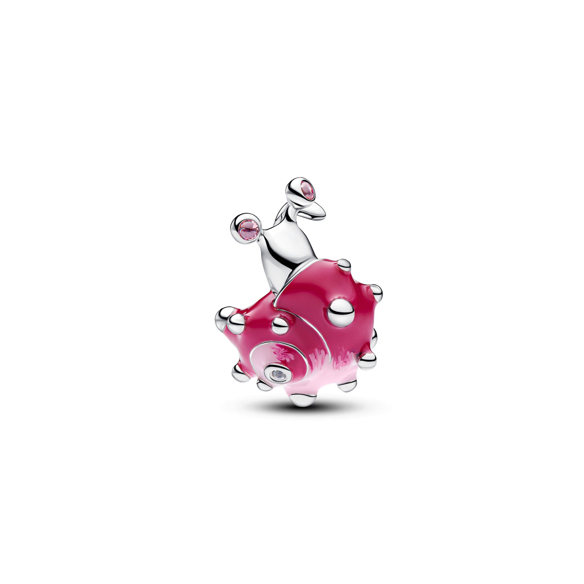 Charm – Sterling Silver – Pink Snail