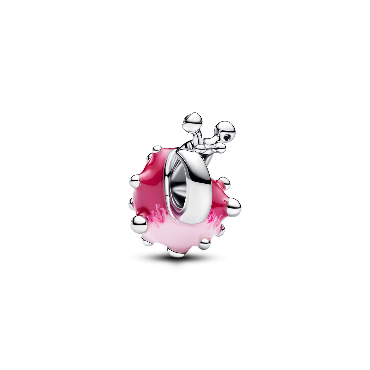 Charm – Sterling Silver – Pink Snail