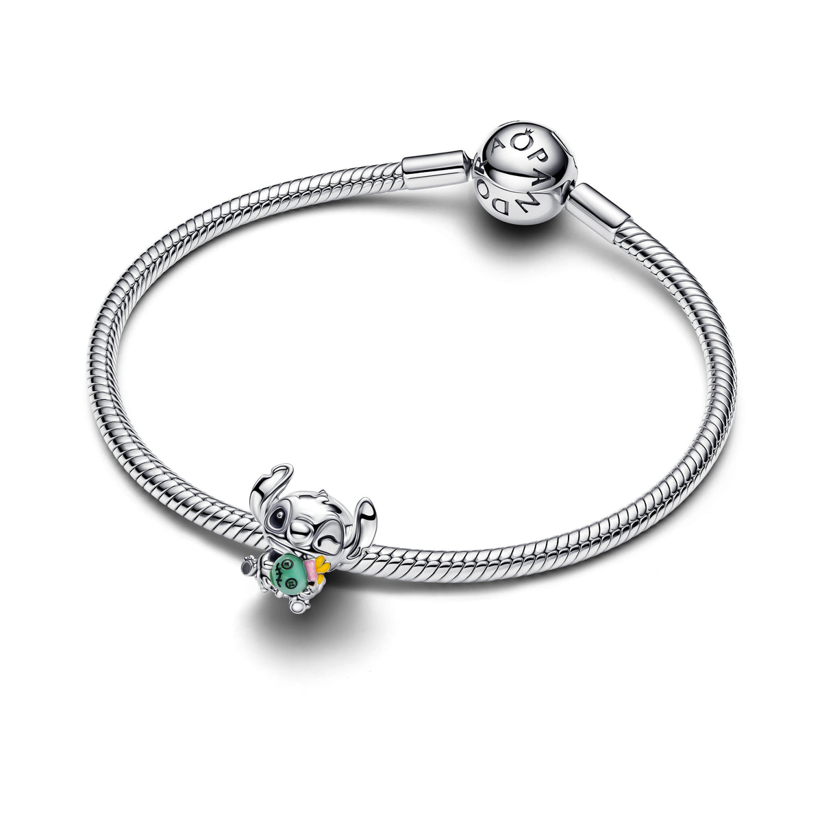 Charm – Sterling Silver – Disney Stitch & Scrump