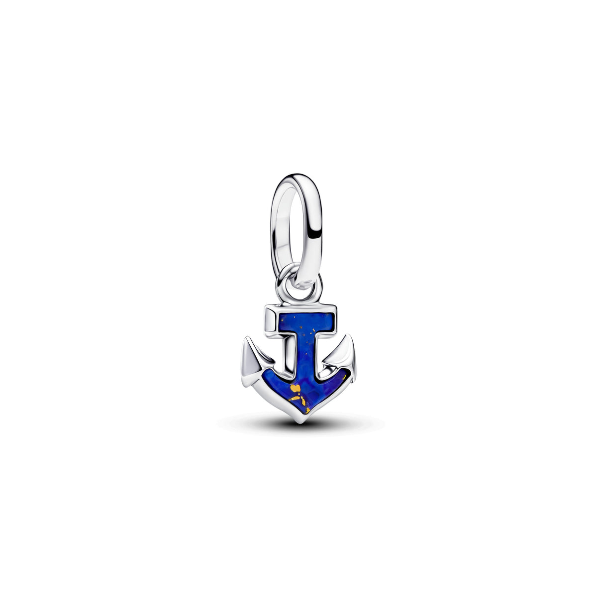 Dangle Charm – Sterling Silver – Blue Anchor Mini