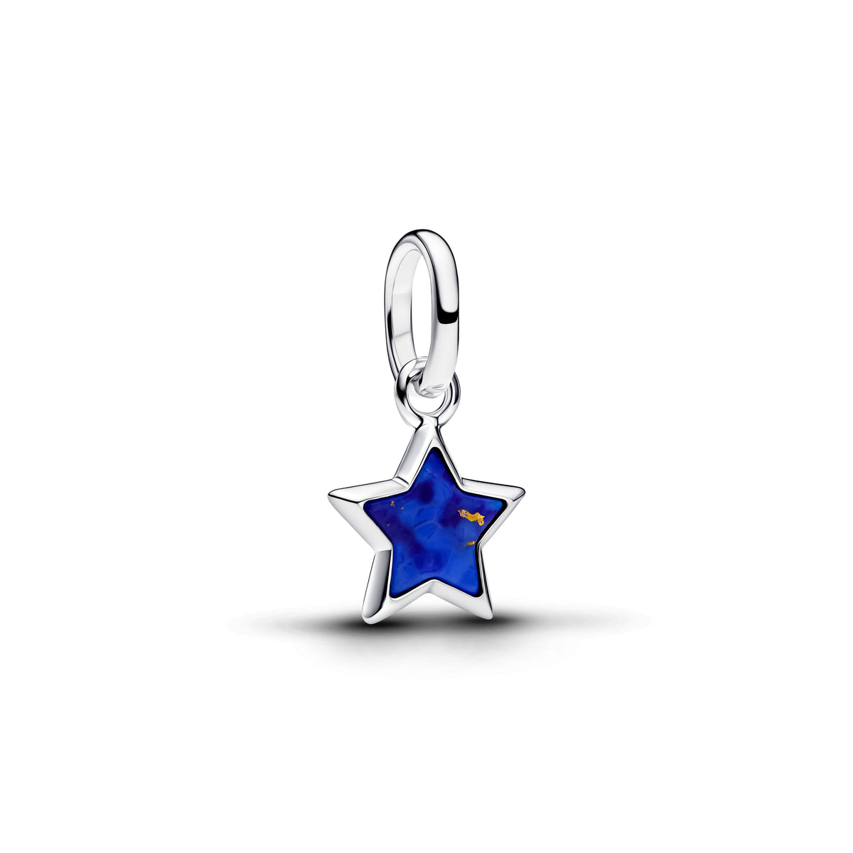 Dangle Charm – Sterling Silver – Blue Star Mini