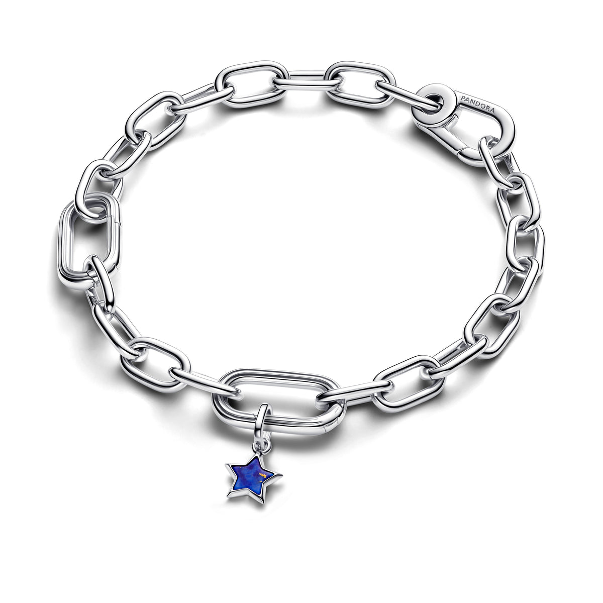 Dangle Charm – Sterling Silver – Blue Star Mini