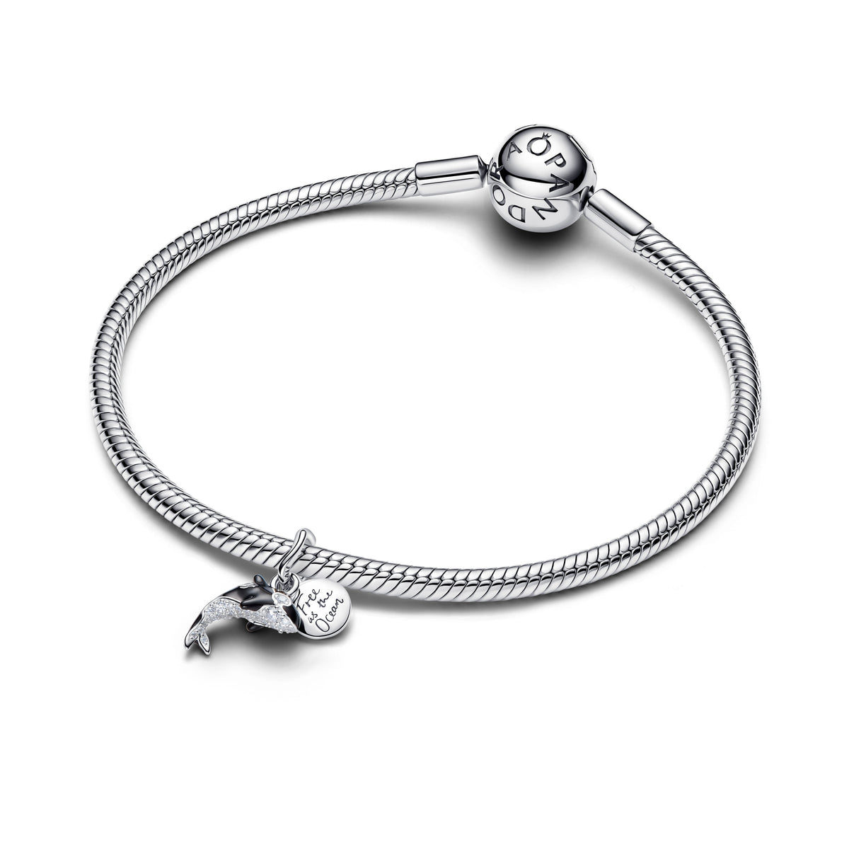 Dangle Charm – Sterling Silver – Orca