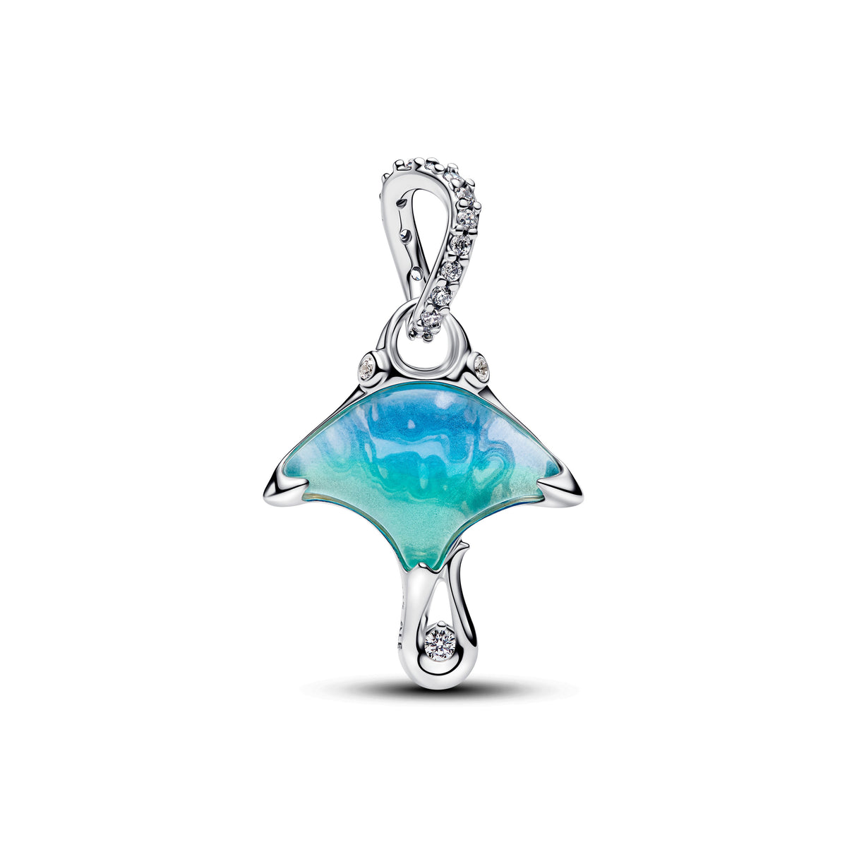 Dangle Charm – Sterling Silver – Manta Ray